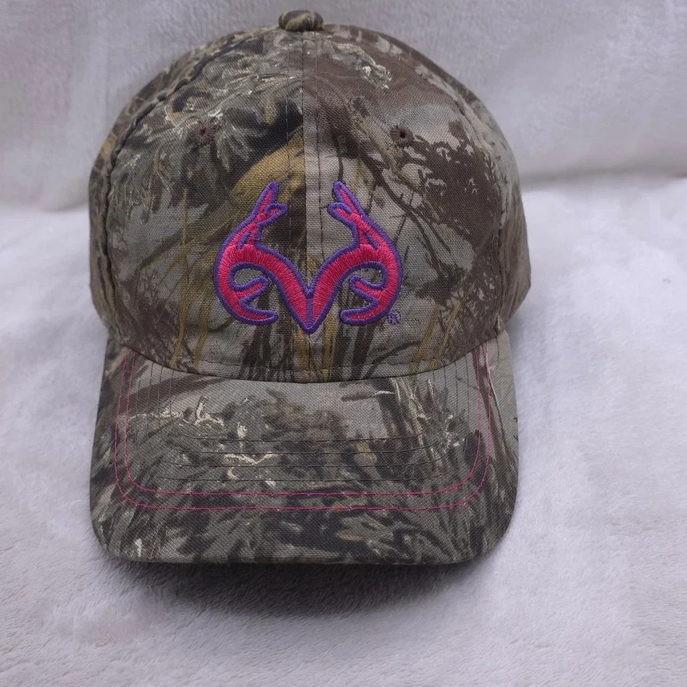 Under Armour Hat‎ Cap Womens Strap Back Realtree Camo Antler Logo Hunt Hike Fish